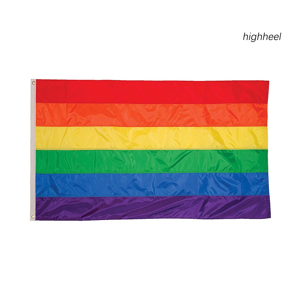 Cờ biểu ngữ ủng hộ cộng đồng LGBT 60x90cm màu cầu vồng đẹp mắt