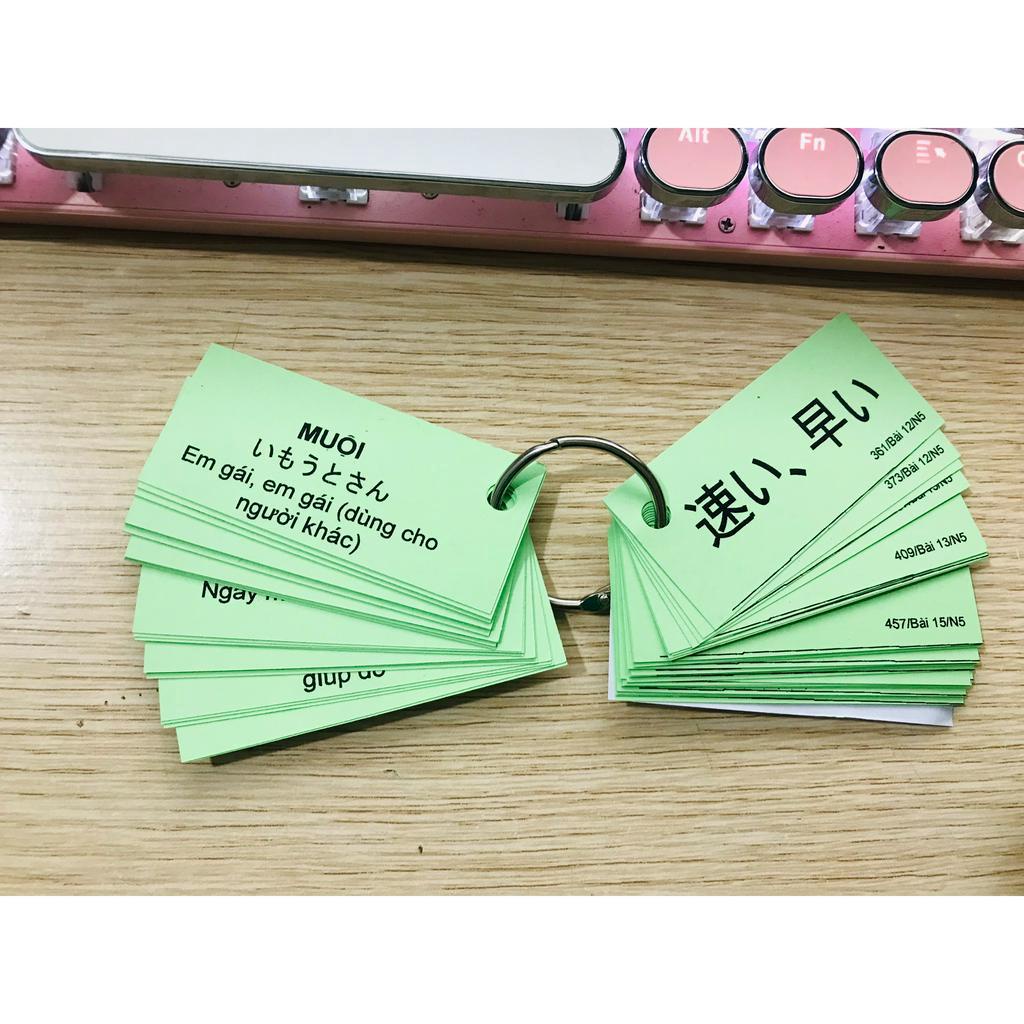 Bộ flashcard Học Kanji - Từ Vựng N5  Theo giáo trình Minnano Sơ Cấp 1
