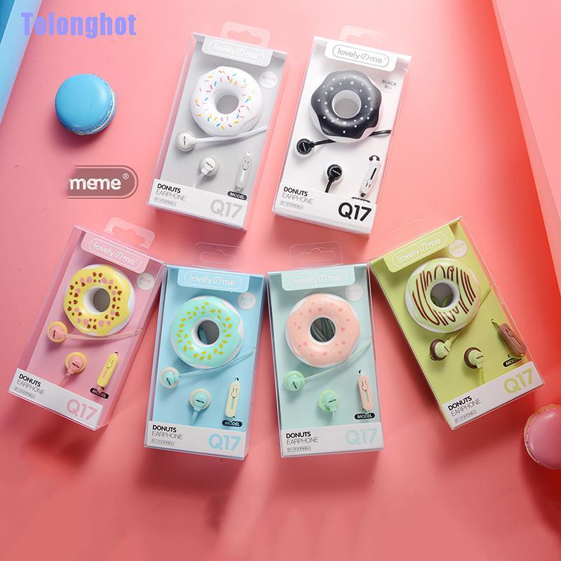 Tai Nghe Nhét Tai 3.5mm Hình Bánh Donut Dễ Thương | BigBuy360 - bigbuy360.vn