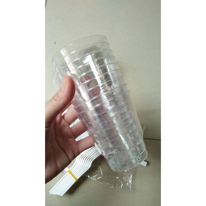 Bộ 10 ly kem, ly trà sữa Hofaco HPB72 [TẶNG KÈM 10 THÌA]