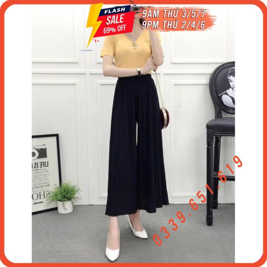 [FREESHIP] Quần Chiffon Dài Lưng Cao, Quần Ống Rộng Xếp Ly, Công Sở, Đi Làm, Đi Chơi, Thời Trang Cho Nữ