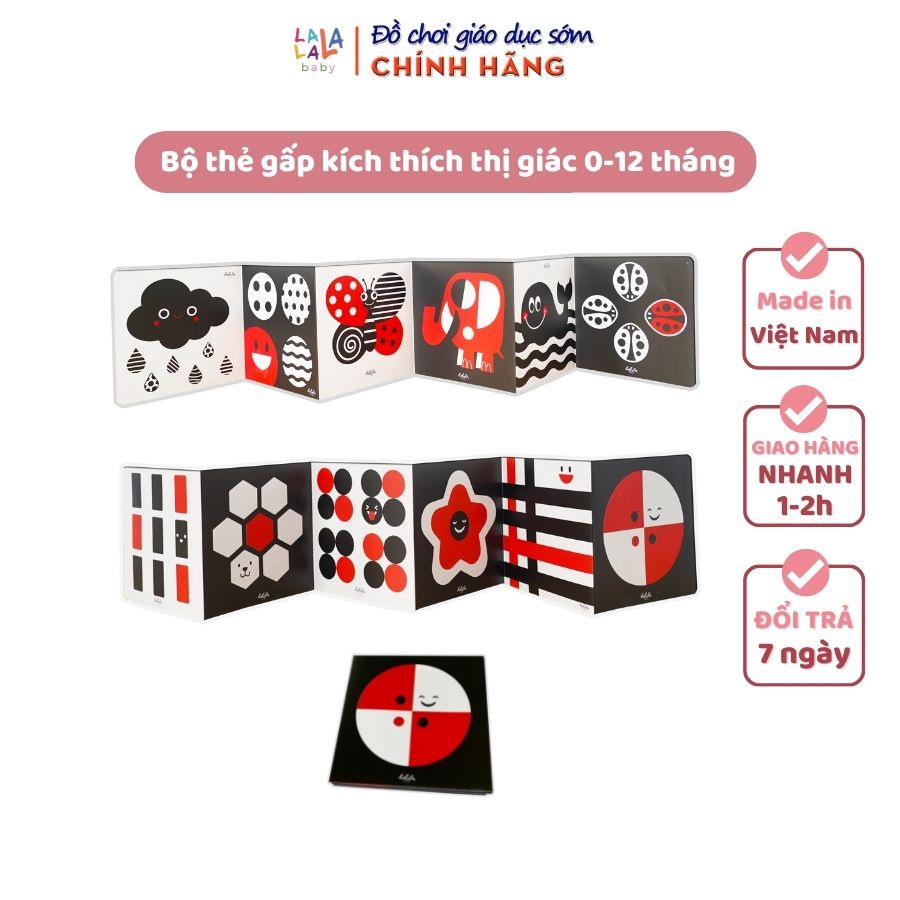 Bộ Đồ Chơi Thẻ Gấp Kích Thích Thị Giác Cho Bé Sơ Sinh Thương Hiệu Lalala Baby Giúp Bé Phát Triển Giác Quan - CleverKids