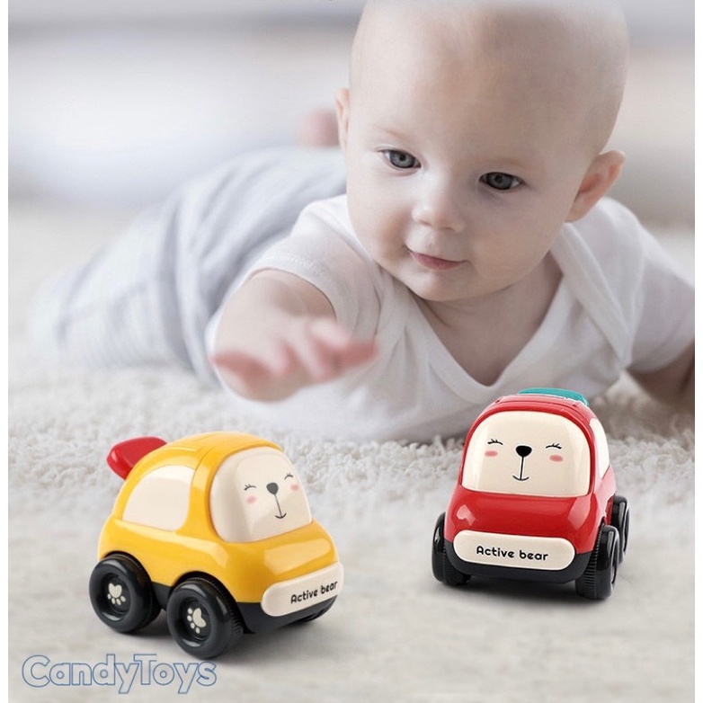 ĐỒ CHƠI XE QUÁN TÍNH HAI CHIỀU HÌNH GẤU DỄ THƯƠNG CHO BÉ