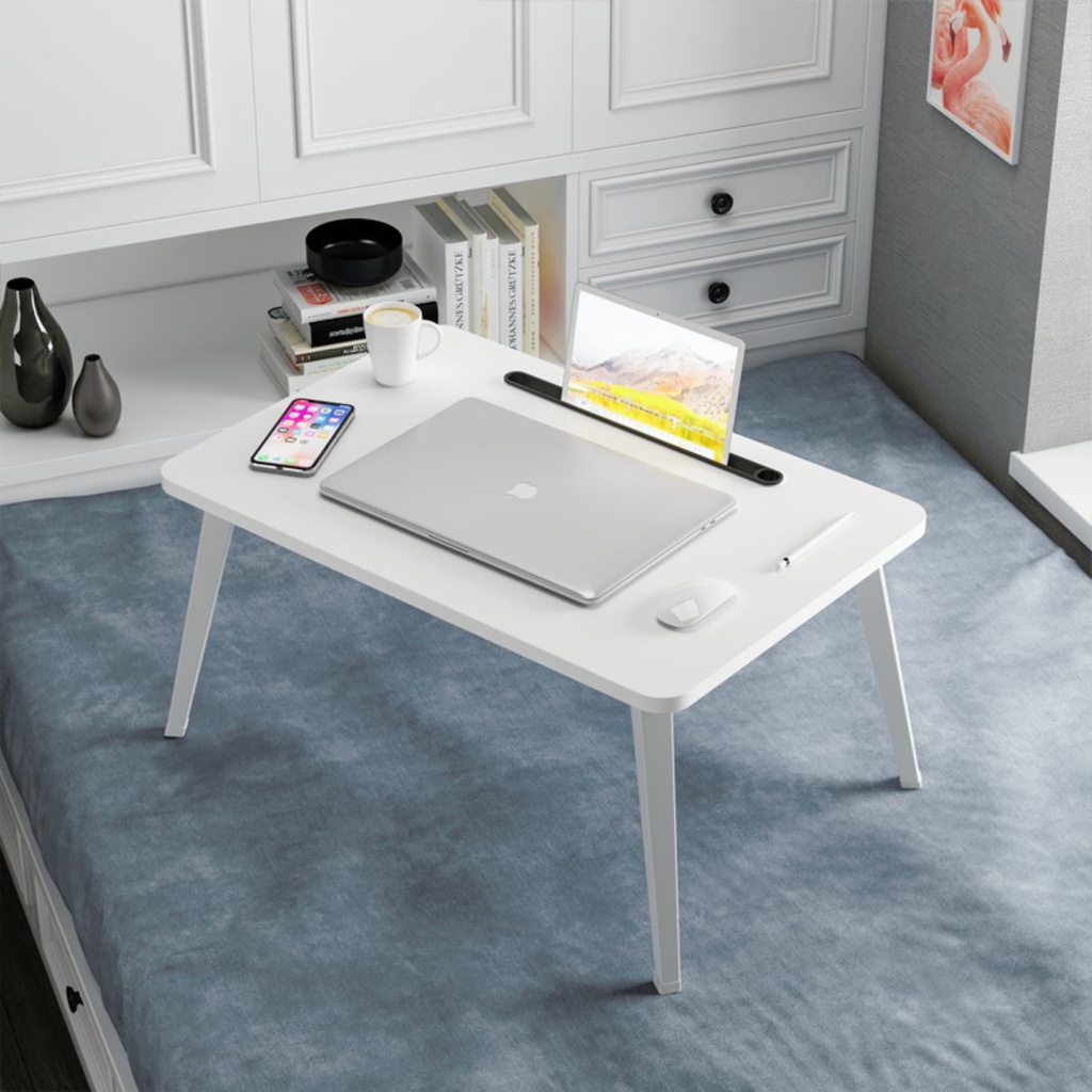 Bàn gấp gọn học, làm việc kèm khay để điện thoại ipad - gp220