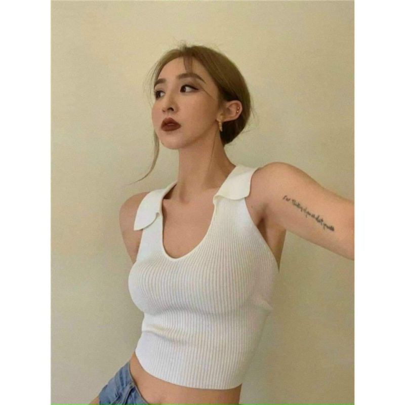 Áo croptop ba lỗ ngược