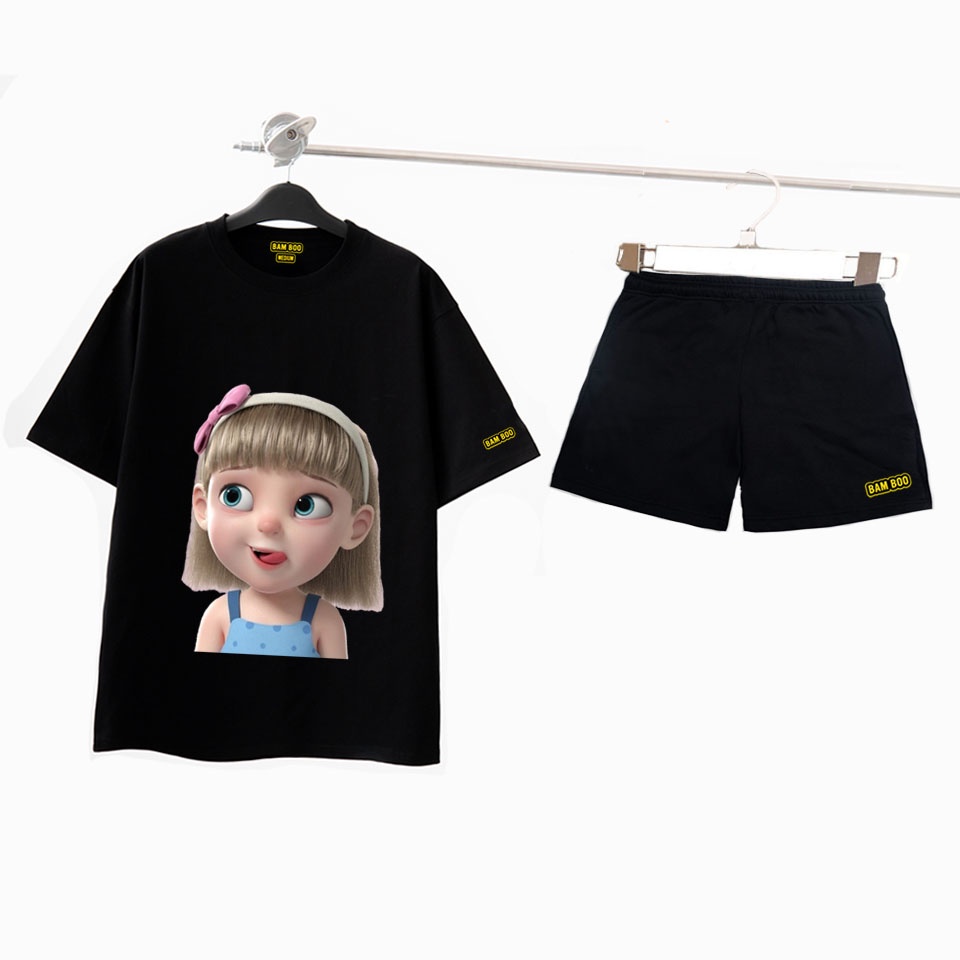 Bộ Thể Thao Nữ GIRL SMILE Bộ Quần Áo thun NAM NỮ GIRL SMILE Form Rộng (BỘ 50-51)