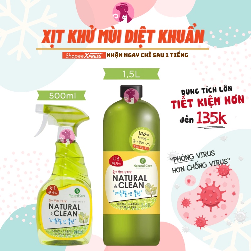 Xịt khử mùi diệt khuẩn NATURAL CLEAN