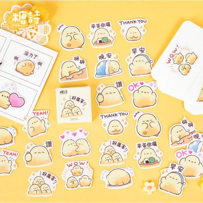 Bộ 45 Sticker Gà Và Thỏ E73