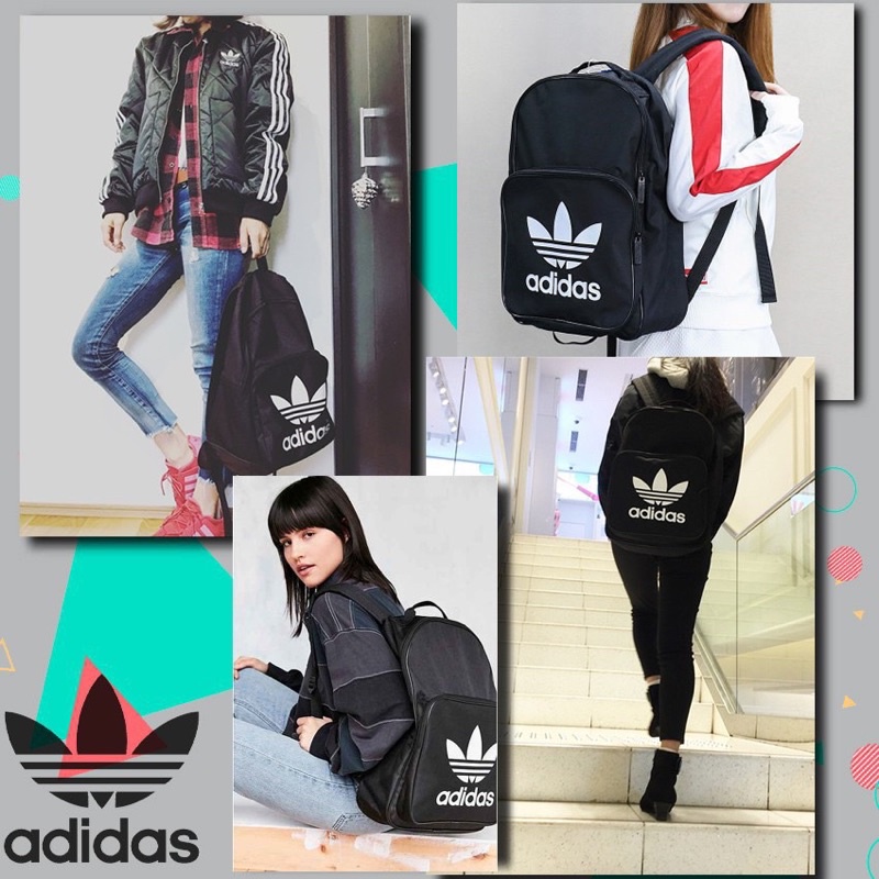 (HÀNG XUẤT XỊN) Balo đen logo to B125 Adicolor Classic Backpack hàng chuẩn 1:1