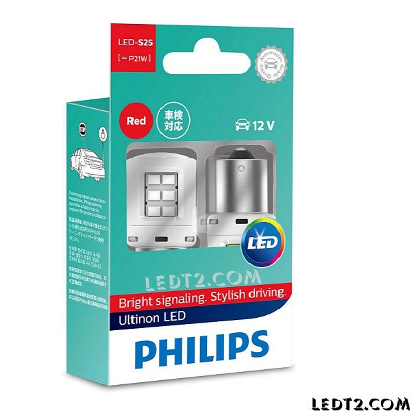 [LEDT2 ISOP] [Bảo hành 5 năm] Đèn phanh, stop, lùi LED Philips Ultinon S25 P21 PY21 [Số lượng: 1 cái]