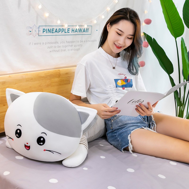 VN đồ chơi nhồi bông Hình Mèo Dài 50cm Tik Tok