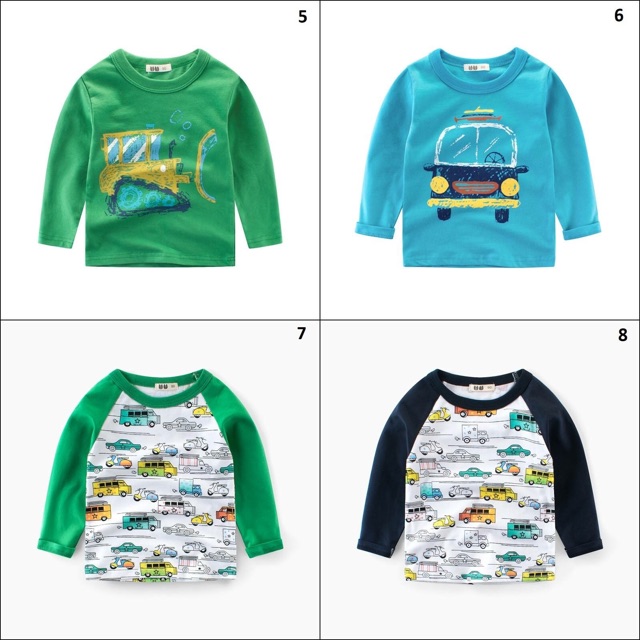 Áo cotton dài tay trẻ em 27Kids bé trai 2-7 tuổi