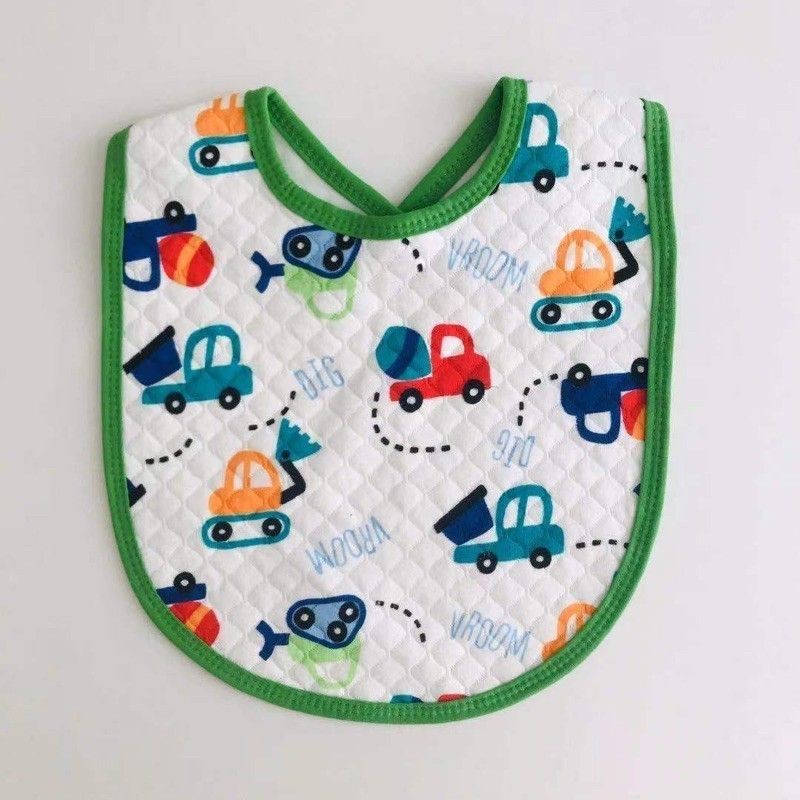 ninikids: Yếm cotton chữ U chống thấm, ăn dặm,đồ dùng ăn dặm cho bé