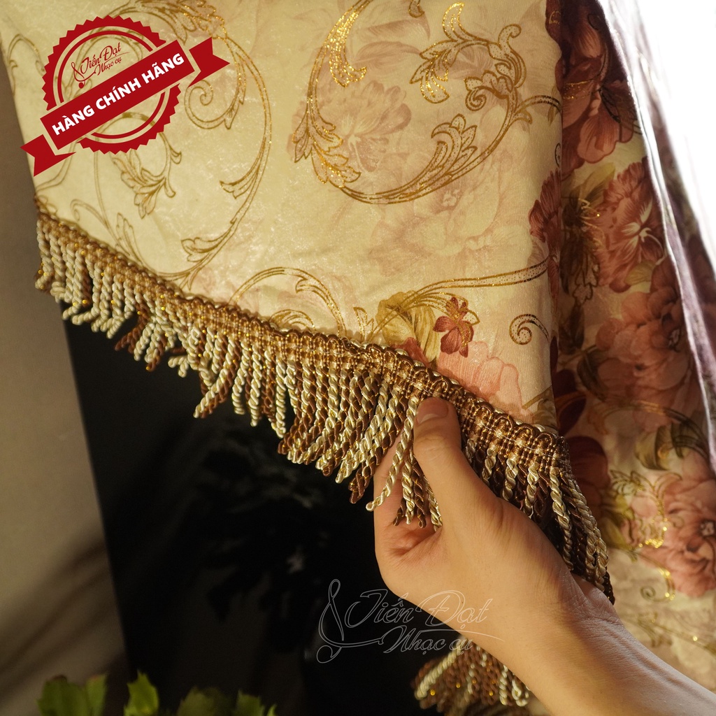 Khăn Phủ Đàn Piano Họa Tiết Hoa Hồng - KC02