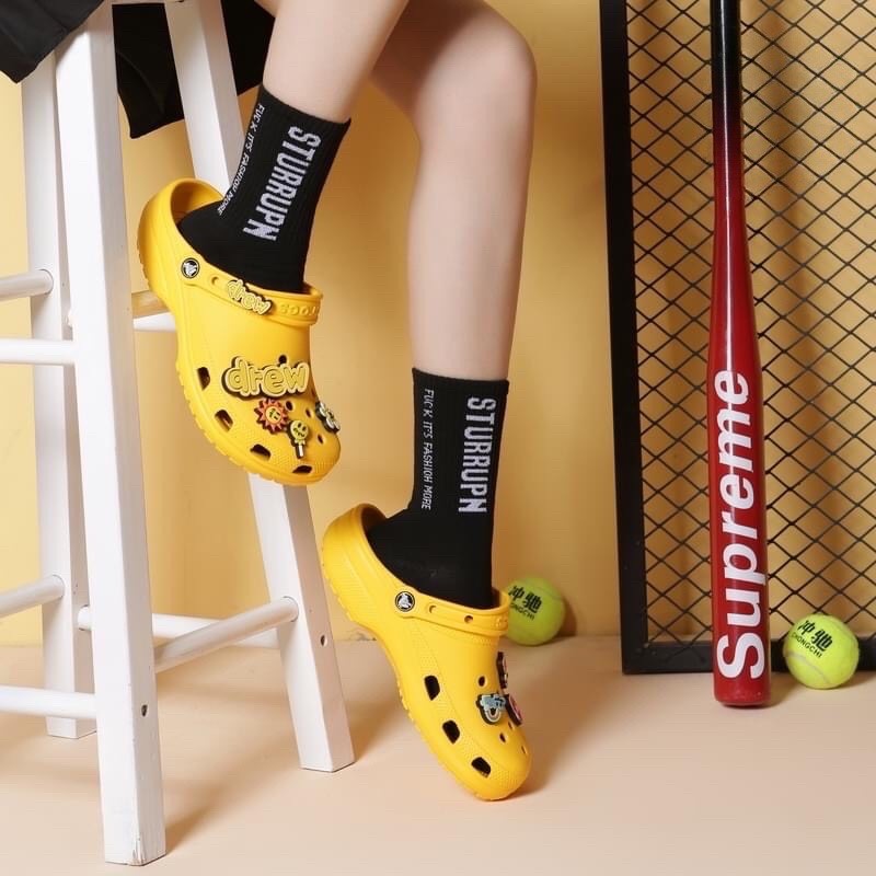 Sục Cross Band Drew House Hàng Chuẩn Full Hình Gắn Sticker, Hộp