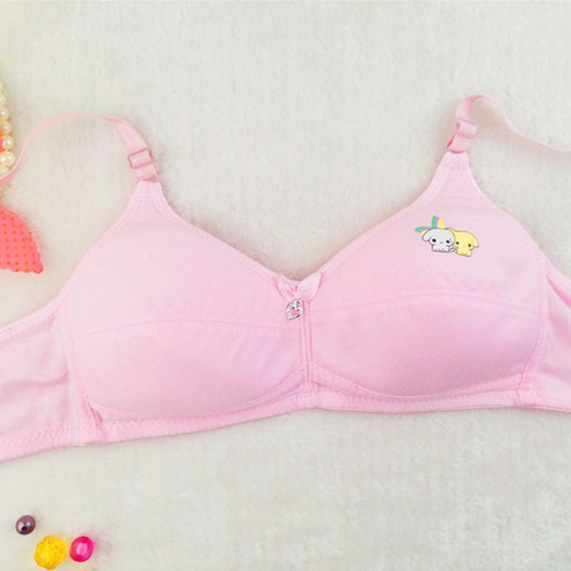 Áo ngực cotton không gọng in hình hoạt hình dễ thương cho học sinh
