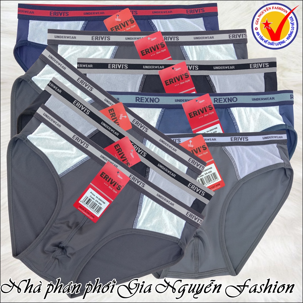 Bán sỉ Combo 8 Quần sịp nam, Quần lót nam Thun lạnh phối lưới - Hàng Việt Nam cao cấp