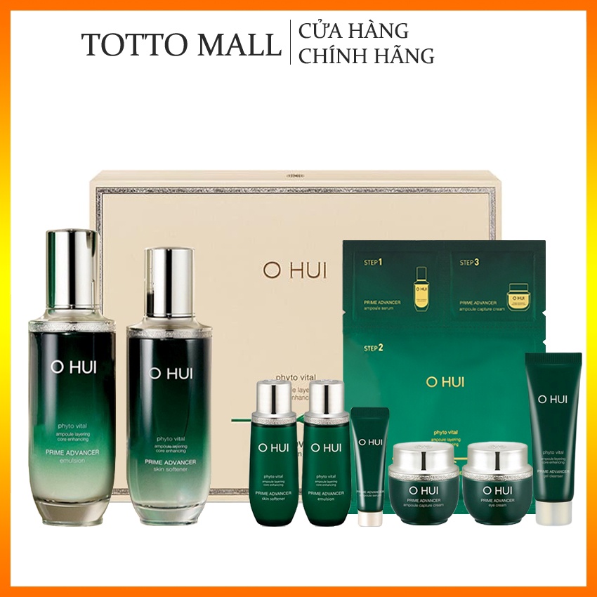 Bộ dưỡng chống Lão Hóa Ohui Xanh Prime Advancer 9pcs Special Set - Bộ Ohui Xanh