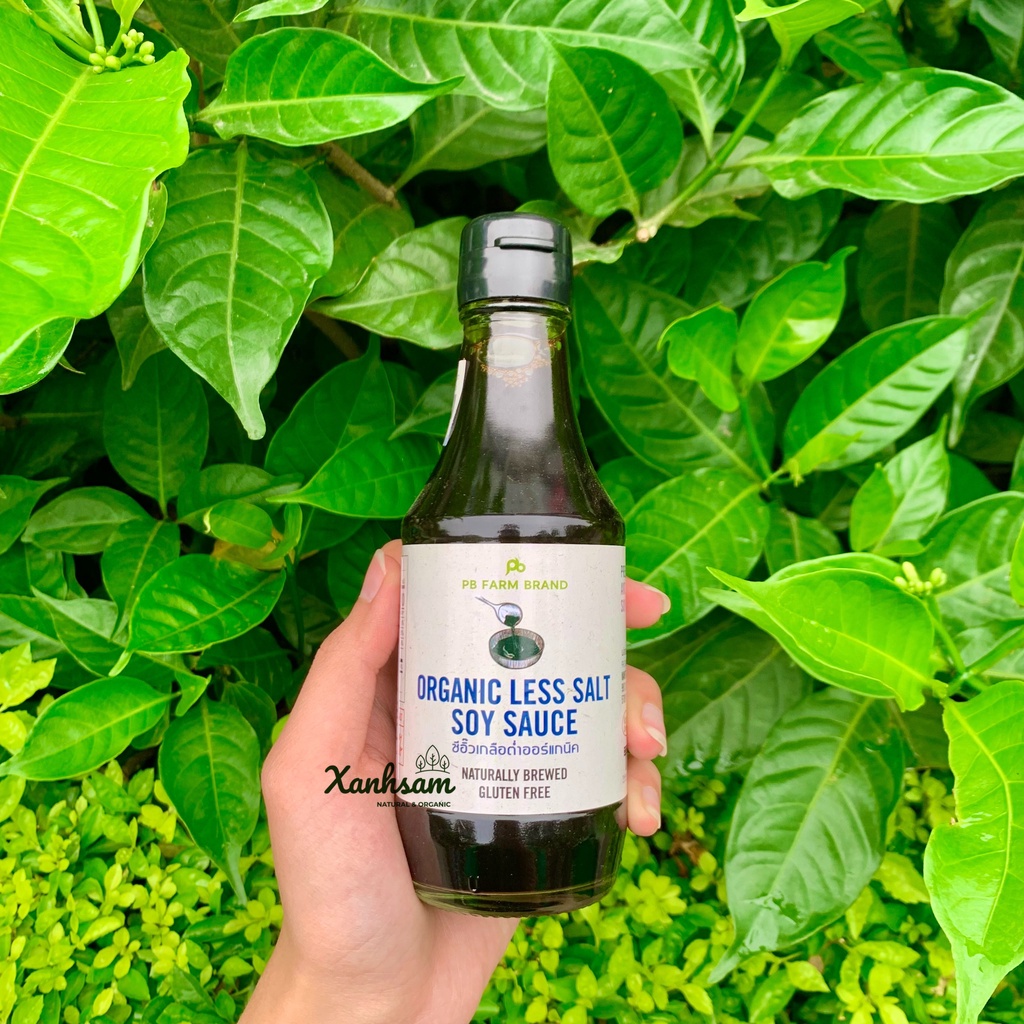 Nước Tương Hữu Cơ Ít Muối 200ml PB Farm - XanhSam