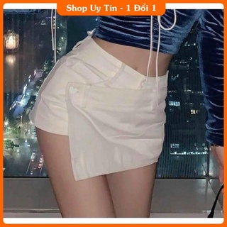 Chân váy kaki chéo tà xinh đẹp ╭و ))) -ib