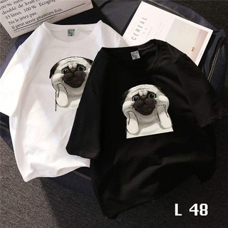 L48 Áo thun teen nam nữ TAY NGẮN UNISEX NAM NỮ hình chó bull