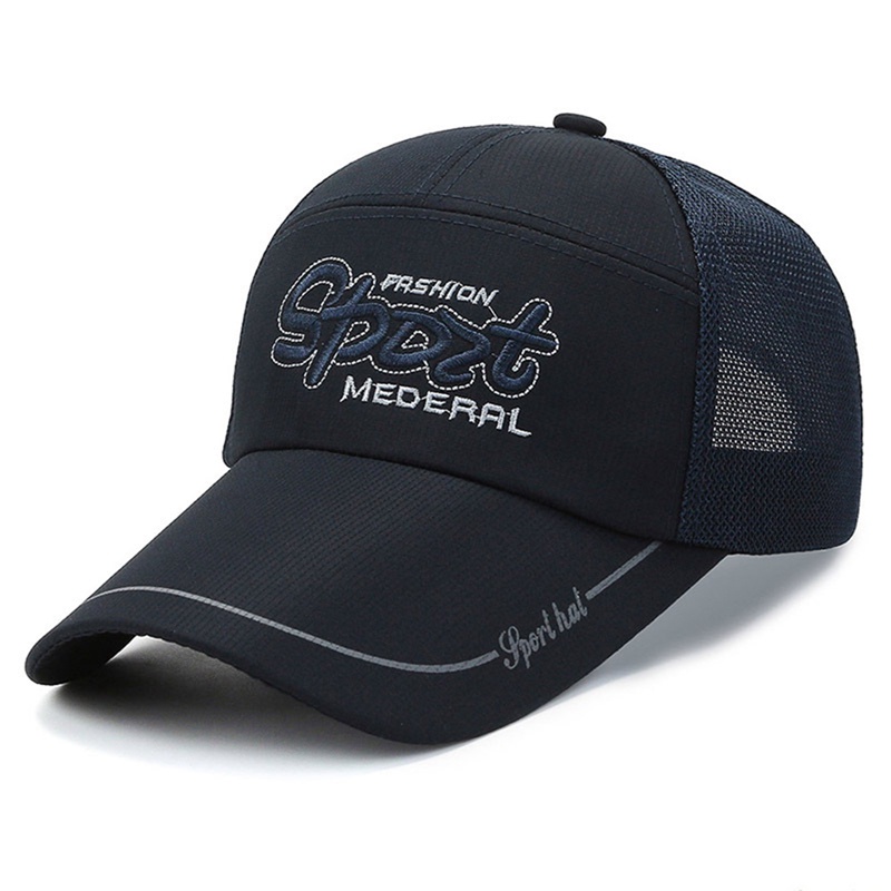 Mũ Lưỡi Trai Phối Lưới Thoáng Khí Thời Trang Unisex