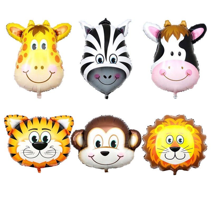 Bong Bóng Hình Đầu Động Vật Trang Trí Tiệc Sinh Nhật Cho Bé
