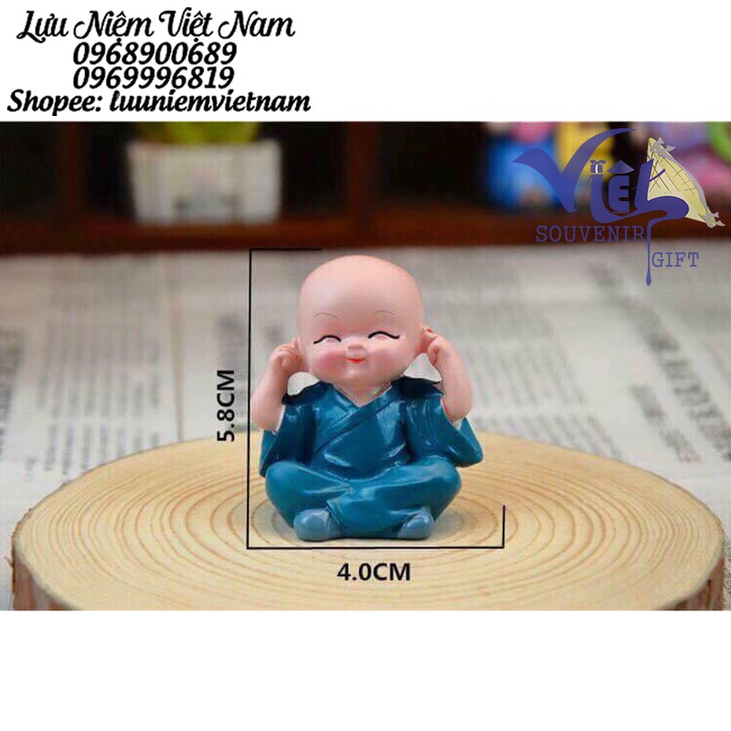 Bộ tượng chú tiểu tứ không bốn thế - luuniemvietnam - 5.5cm