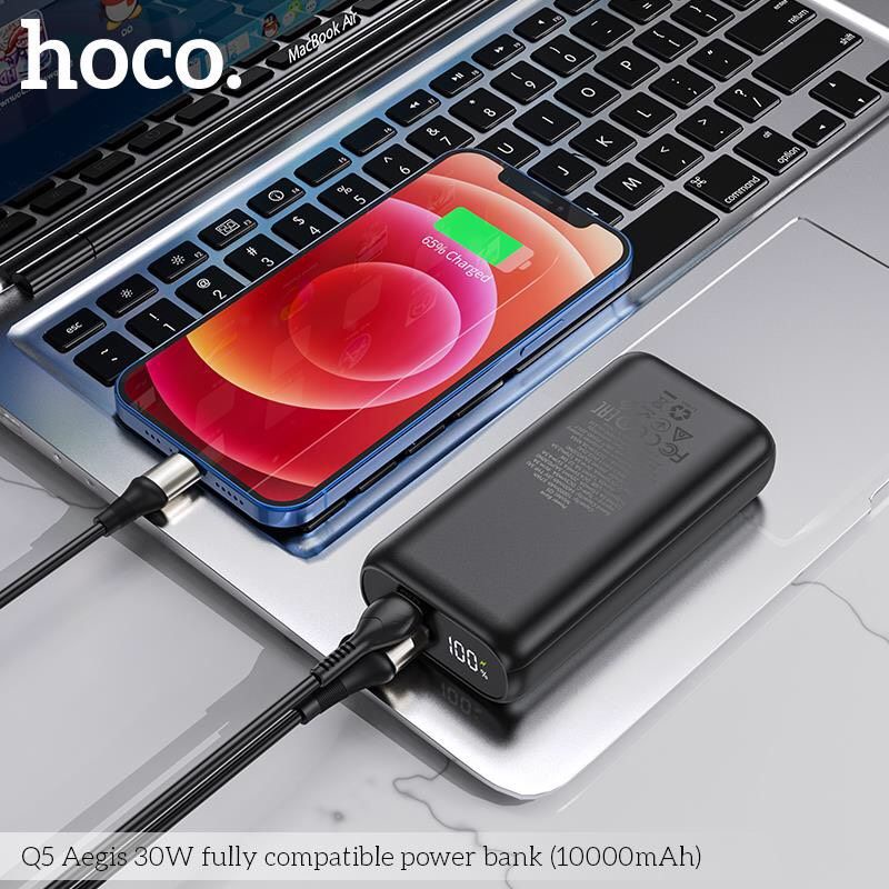 Sạc dự phòng Hoco Q5 10000mah sạc nhanh 30W công nghệ sạc nhanh QC3.0 PD VOOC hàng chính hãng bảo hành 12 tháng