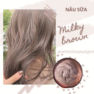 [kèm Trợ Nhuộm+Ủ tóc] Kem Nhuộm Tóc Màu NÂU SỮA - MILKY BROWN