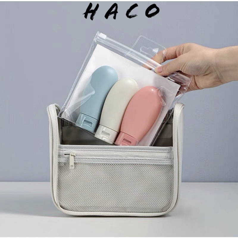 Combo 3 lọ chiết mỹ phẩm du lịch thân dẻo dễ bóp cao cấp chống rò rỉ