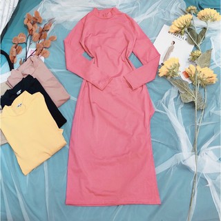 Gv đầm body thun xẻ tà