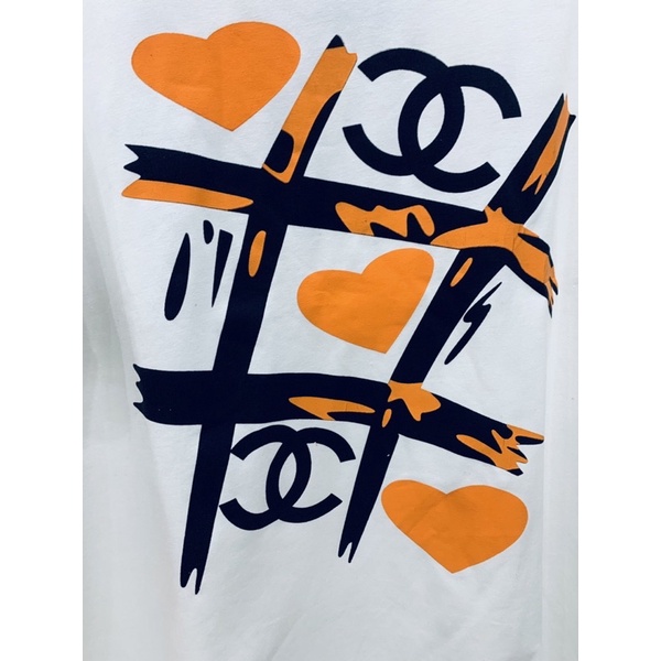 set quần suông phối túi áo thun cotton trái tim