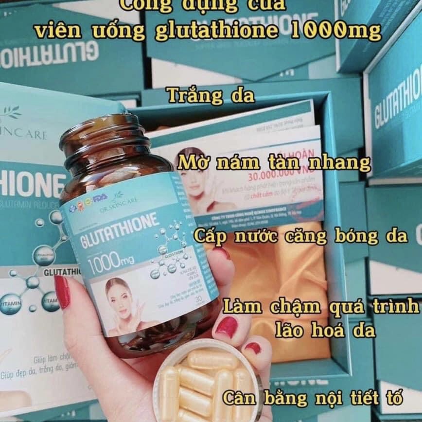 Viên uống Trắng Da Glutathione 1000mg Lọ 30v