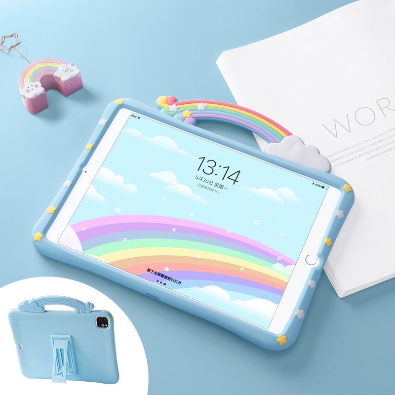Ốp Máy Tính Bảng Họa Tiết Cầu Vồng Cho iPad 2 / 3 / 4 / Mini / Air / Pro
