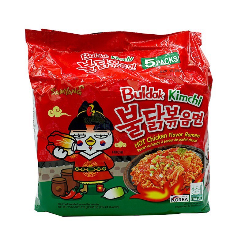 Mì khô gà cay vị Kim chi Samyang gói 135 gr - Hàn Quốc