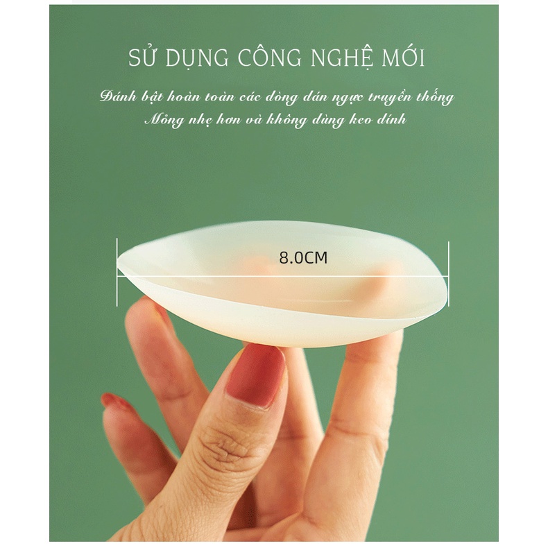 Miếng Dán Ngực Silicon Nhiệt Tự Thân Siêu Mỏng Bám Chắc Cao Cấp PK482