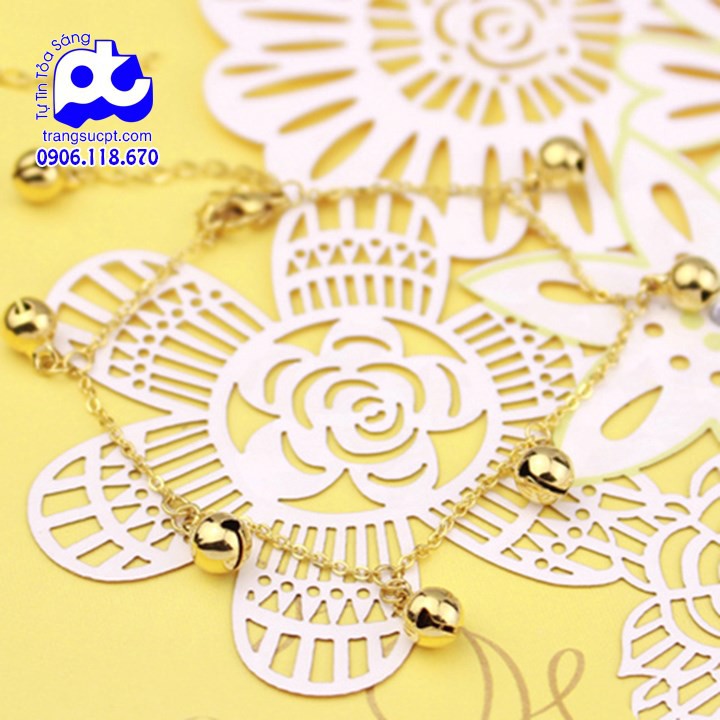 Lắc chân nữ titan cao cấp sang trọng phong cách hàn quốc cao cấp không đen - BB_LC_35