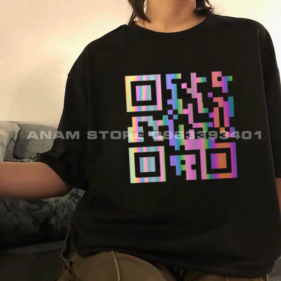 Áo thun phản quang 7 màu tay lỡ nam nữ QR