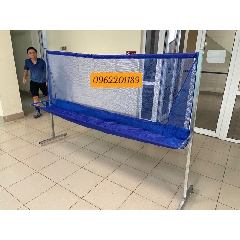 Lưới chắn bóng bàn-Lưới thu hồi bóng bàn dùng để luyện tập có bánh xe di chuyển tiện lợi