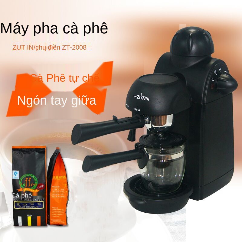 ♂┋♟Máy pha cà phê Zhutian ZT2008 nhà nhỏ bán tự động bọt Ý mới xay