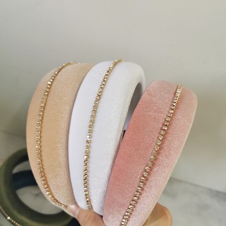 Mấn bờm nhung viền đá lấp lánh