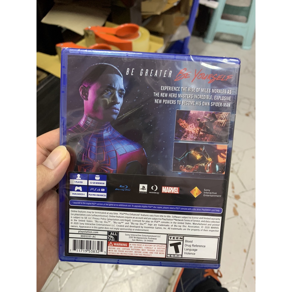 Đĩa game Ps4 Ps5 Marvels Spider Man Miles Morales