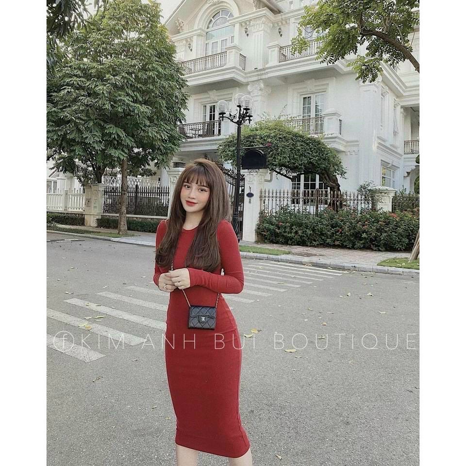 Váy Len Body [HÀNG ĐẸP] Váy Len Dáng Dài Nhiều Màu Ella | BigBuy360 - bigbuy360.vn