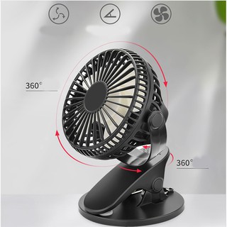 Quạt tích điện mini kẹp bàn