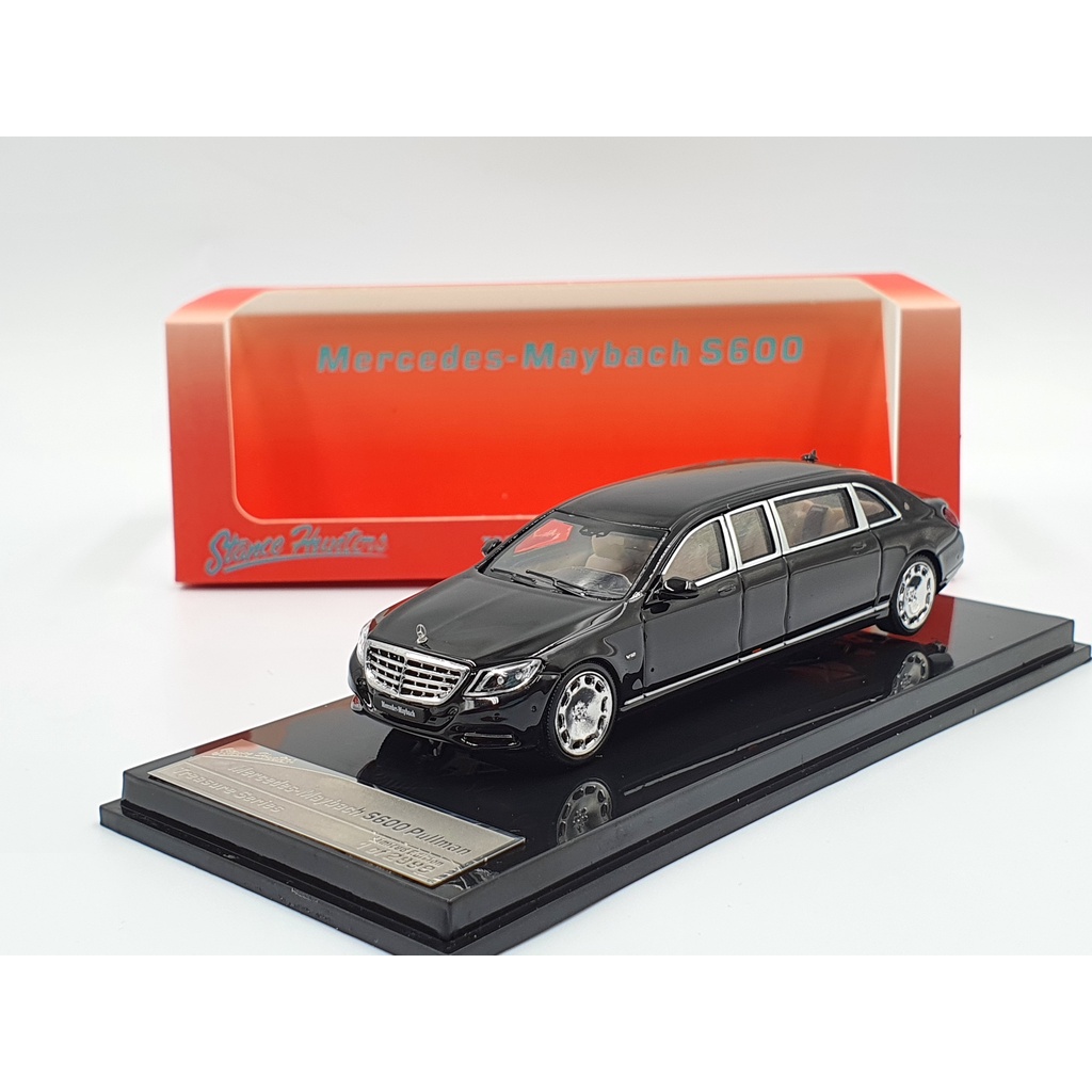 Xe Mô Hình Mercedes - Maybach S600 Pullman  1:64 Stance Hunters (Đen)