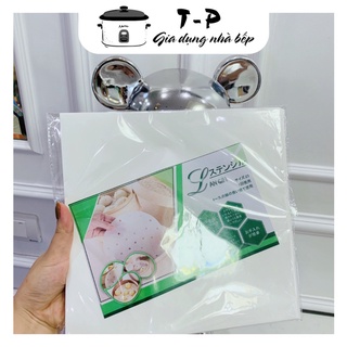 Giấy nến thấm dầu hình vuông set 100 tờ dùng lót Xửng hấp và Nồi chiên không dầu - HAPPY SALE