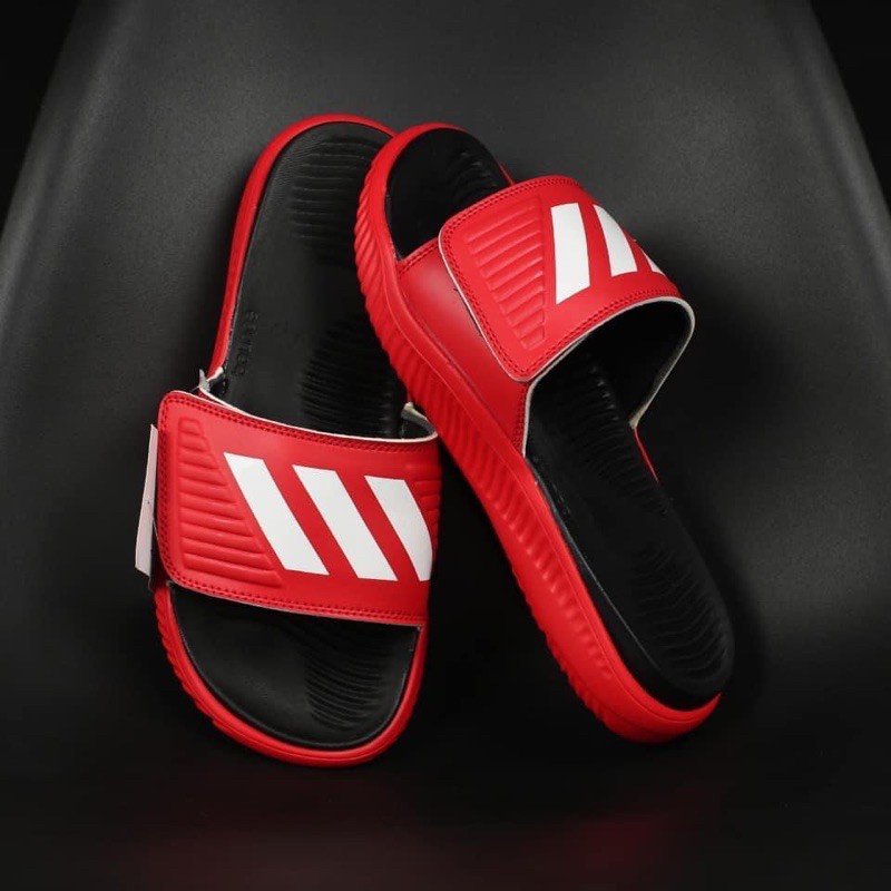 Dép adidas alphabounce nam quai ngang tông đỏ hợp thời trang Fullbox