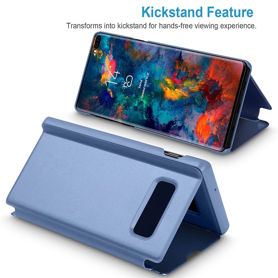 Topewon Ốp Điện Thoại Kính Nắp Lật Thông Minh Cho Samsung Galaxy Note 10 S10 Plus 5G