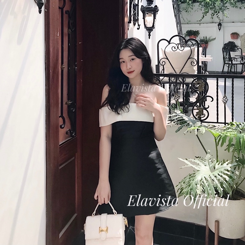 RIBBON DRESS | Váy Tafta Lụa Nơ Lưng Trắng Đứng Form Hàng Thiết Kế  ELAVISTA